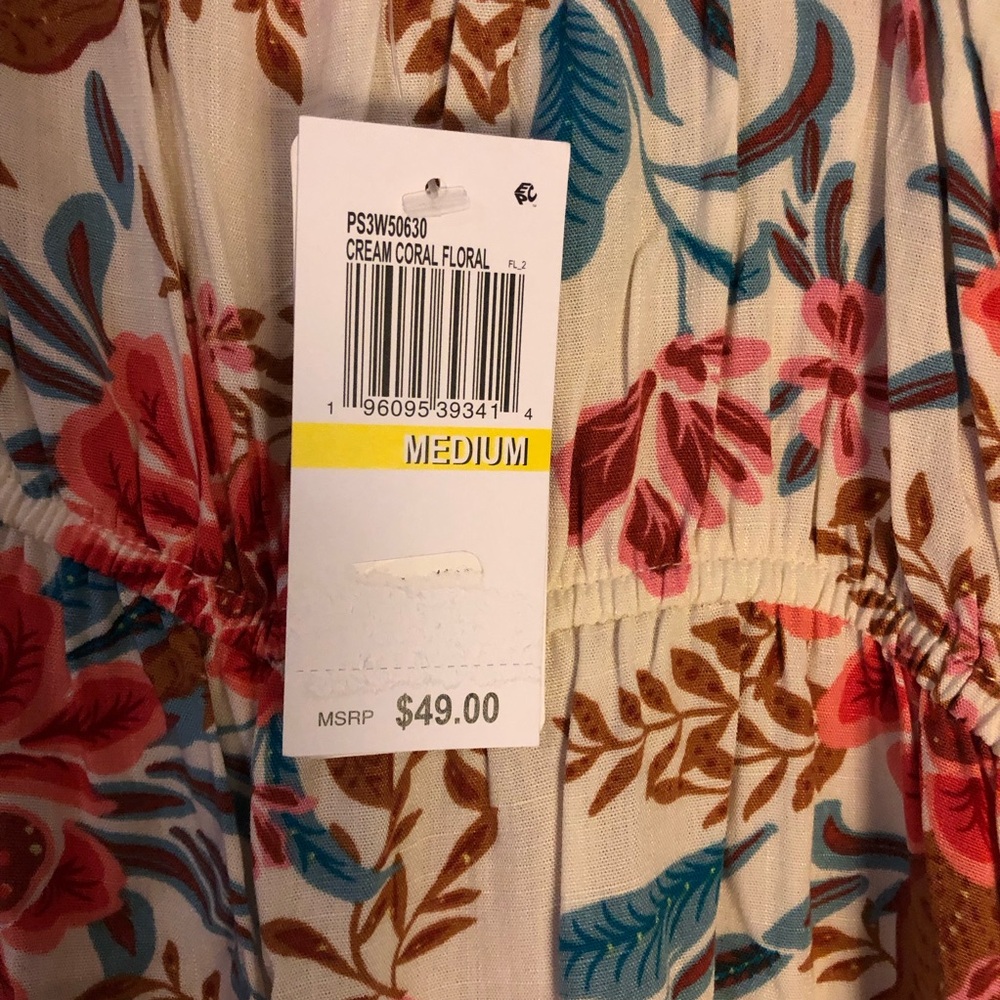 Pink Rose Floral Print Maxi Dress Size M - Picture 6 of 8